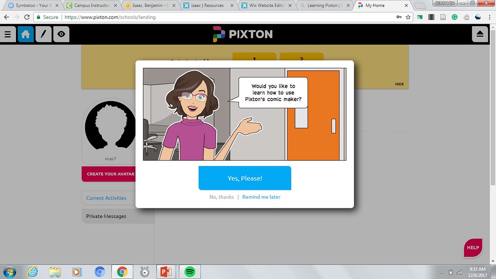 Learning Pixton Create WebQuest